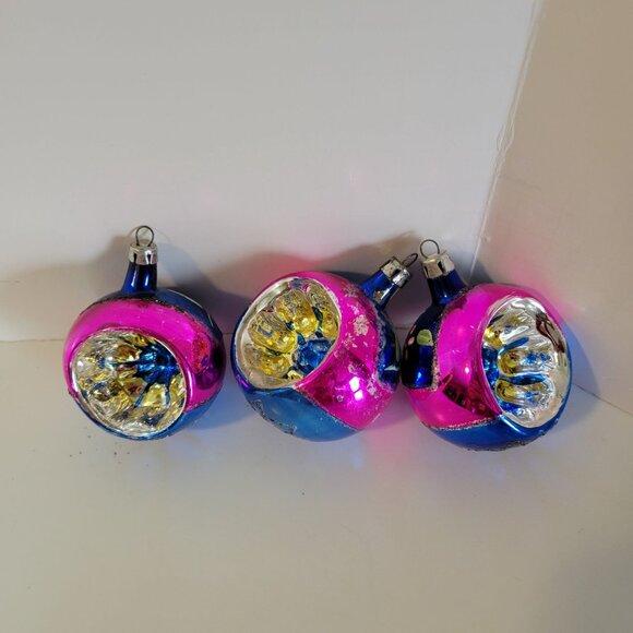 Vintage Shiny Brite Mercury Glass Atomic Flower MCM Christmas Ornament - Picture 4 of 7